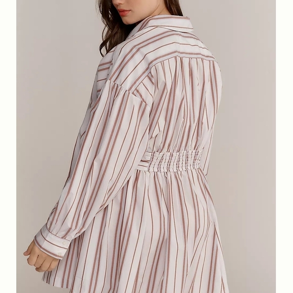 Anthropologie Striped Mini Dress - White and Purple - Picture 8 of 10